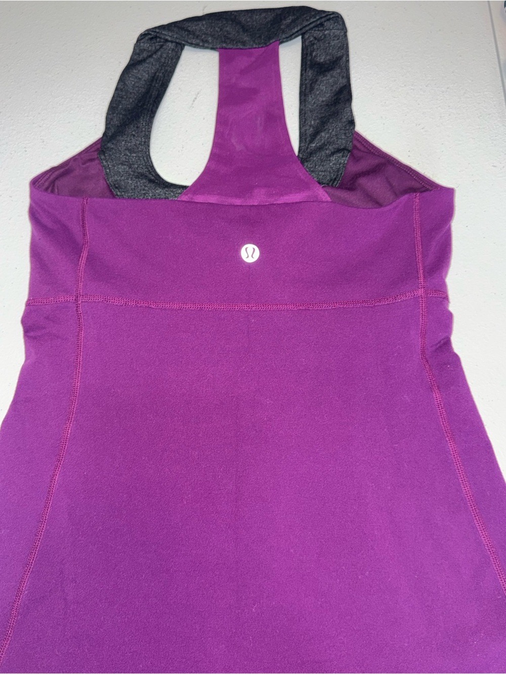 Lululemon Scoop Neck Racerback Tank Top Size 4 Purple Gray Athletic - Picture 10 of 10